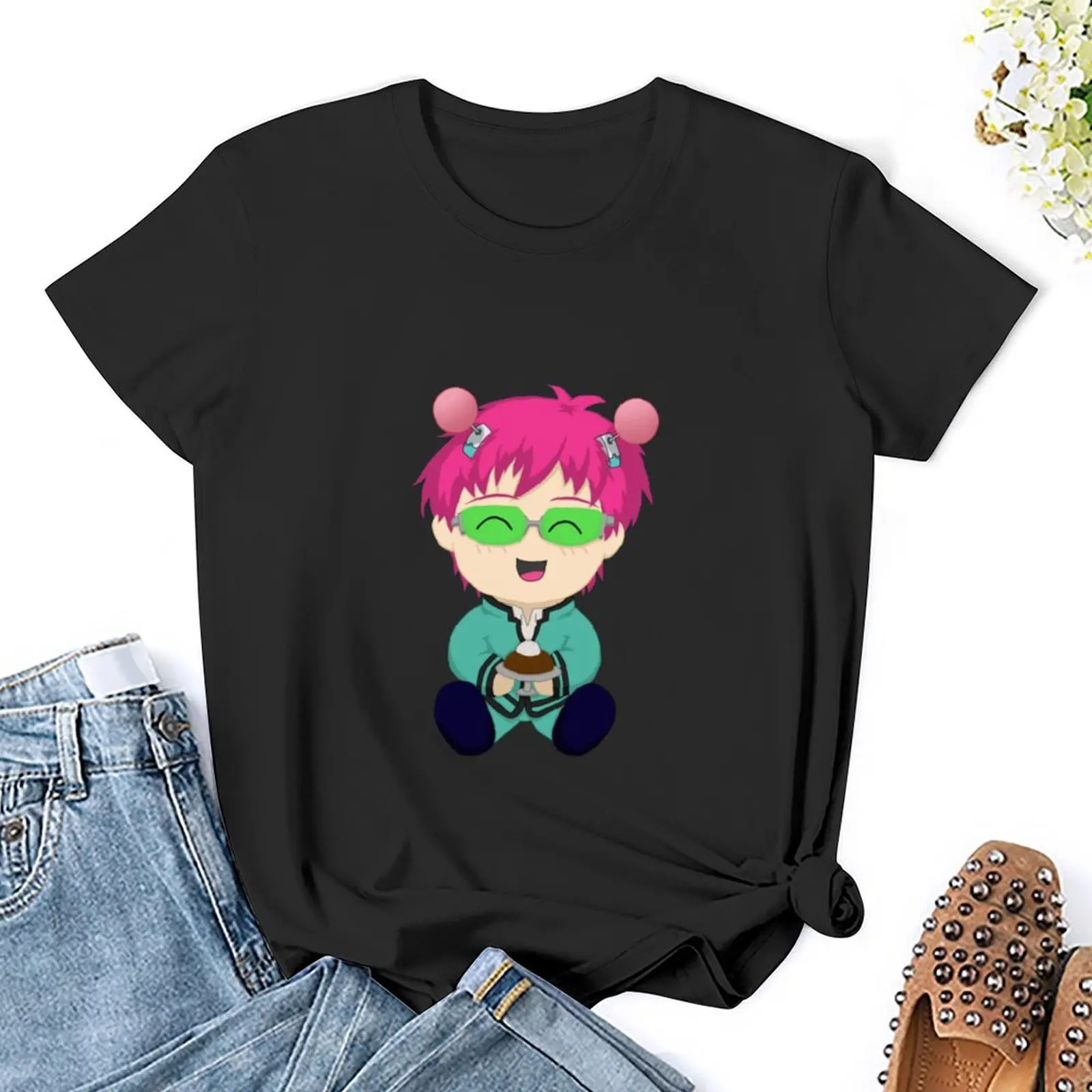 Saiki Kusuo-Kaffee Jello T-Shirt koreanische Mode Dame Kleidung T-Shirt Kleid für Frauen plus Größe sexy