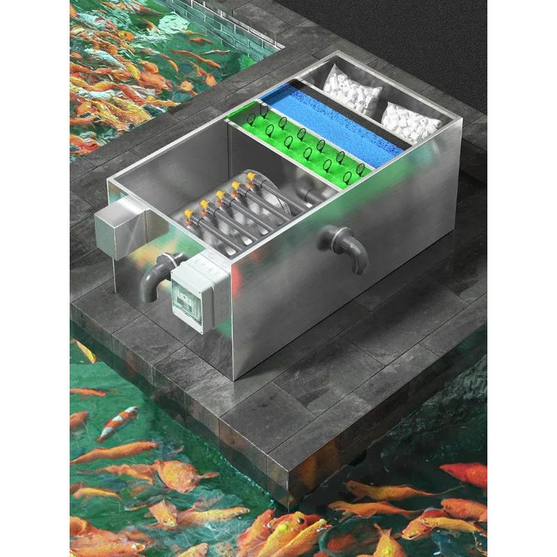 

Fish pond rotary drum micro filter stainless steel automatic fish pond filter equipment fish pond