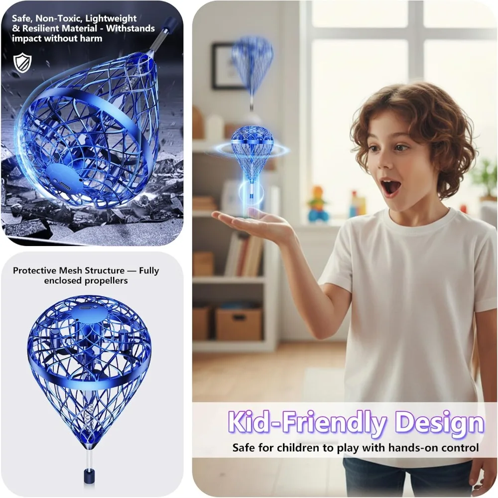 2025 USB oplaadbaar vliegend stuiterend balspeelgoed: met de hand bestuurd met 3D-flips voor interactief plezier voor meerdere spelers