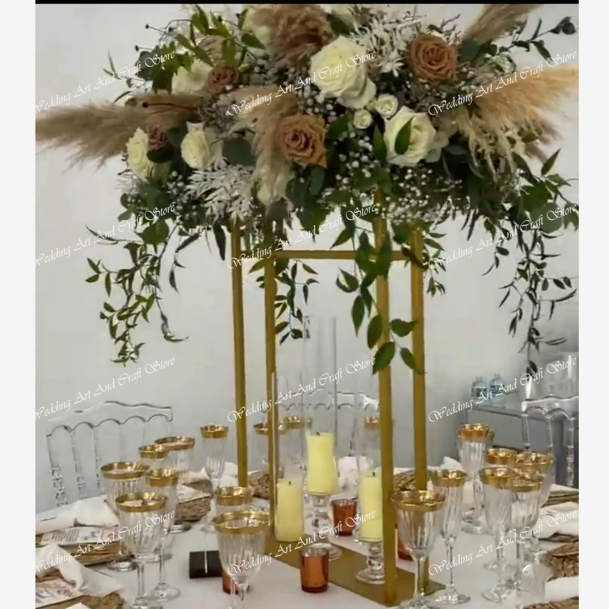 6pcs/10pcs)60cm/100cm)Centerpieces Marriage Decor Supplies Tabletop Decor gold Display Rack design wedding Flower Stand metal