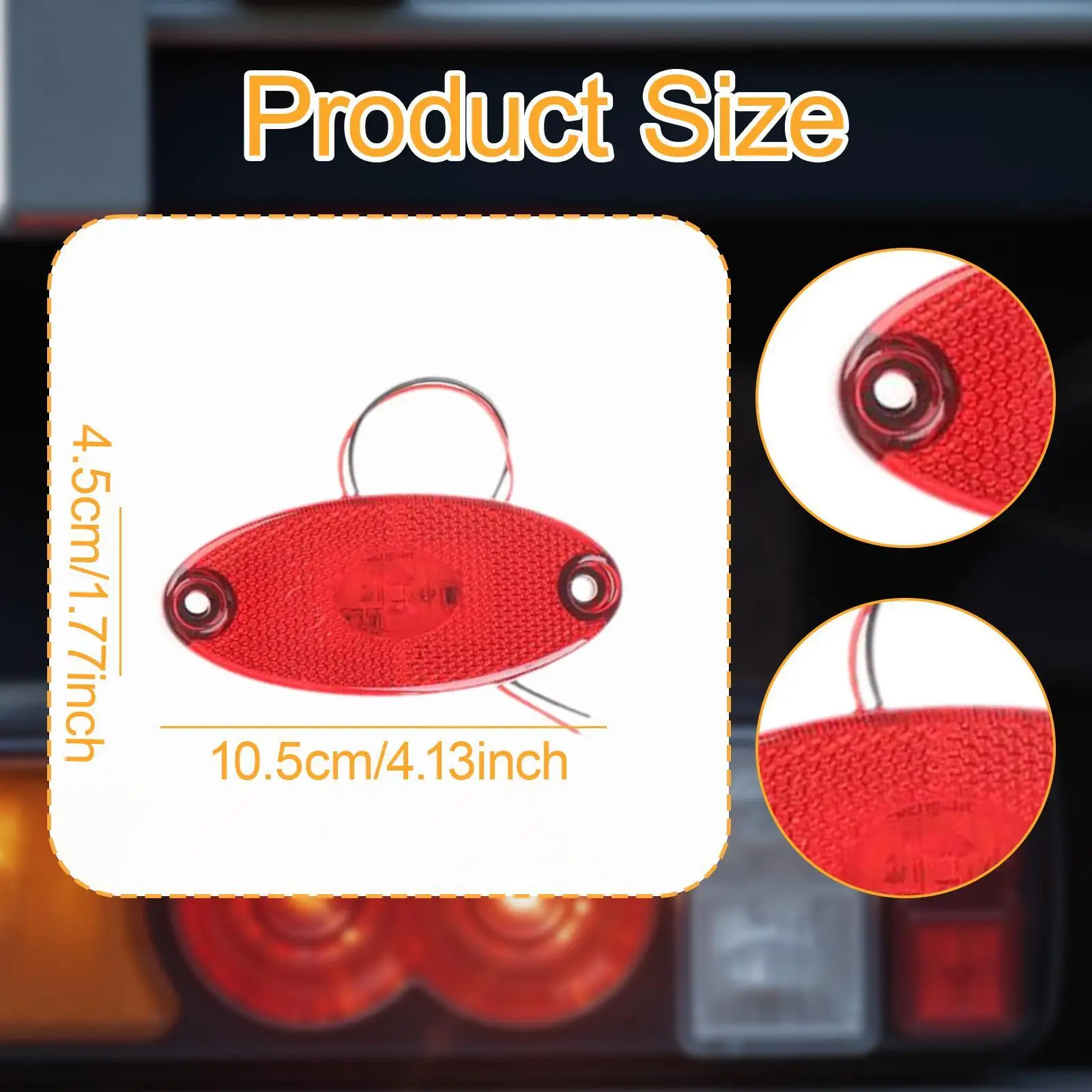 مجموعة مصابيح العلامات الجانبية LED القوية، مؤشر إشارة الانعطاف للمركبة لشاحنة المقطورة RV