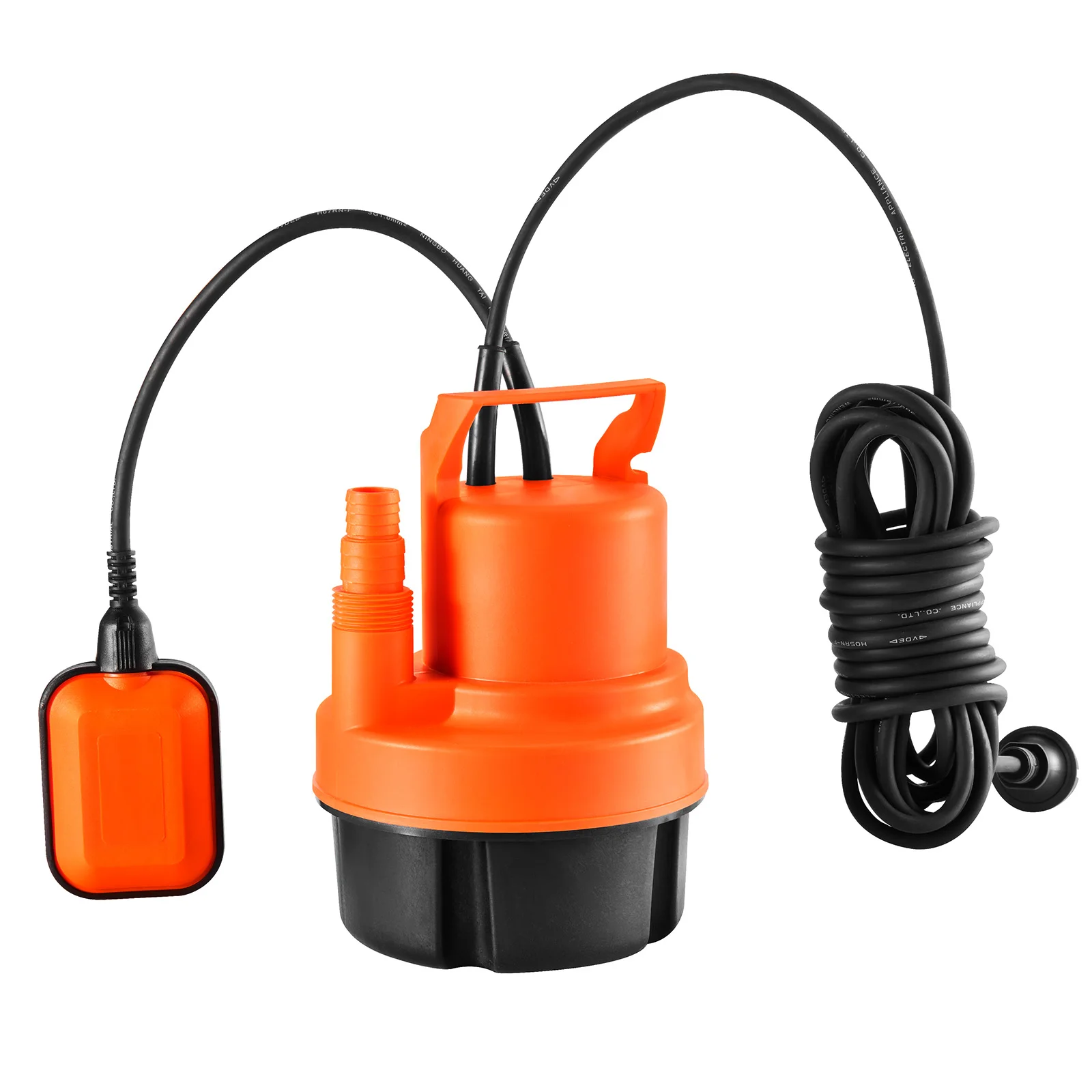 VEVOR Utility Pump 1585/2510/4000 GPH High Flow Sump Pump Submersible Water Pump with 10ft Long Power Cord for Draining Water