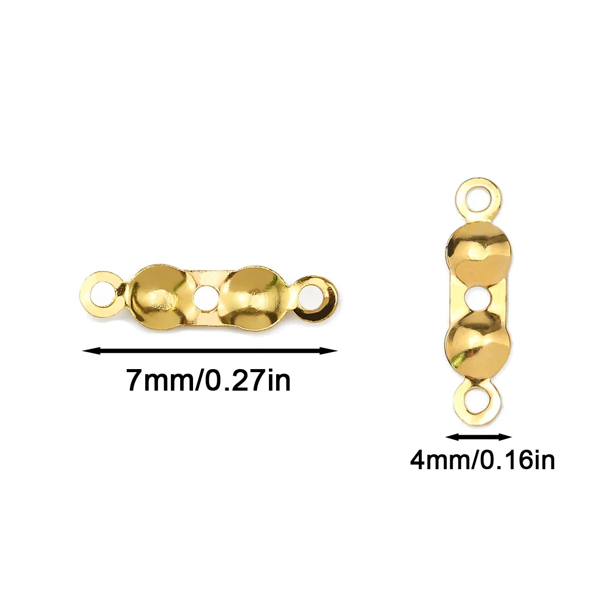 4*7 مللي متر ذهبي فضي اللون الفولاذ المقاوم للصدأ مطرز مشبك لصنع المجوهرات Charms سوار قلادة ياردروب DIY بها بنفسك اكسسوارات