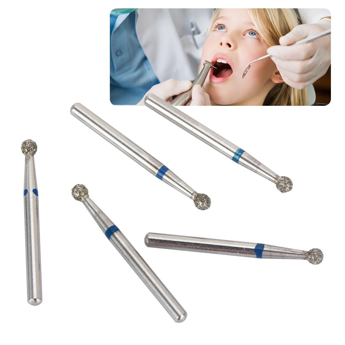 100 Stück AZDENT Dental-Diamantbohrer FG-Bohrer 1,6mm BR-31 für Hochgeschwindigkeits-Handstücke Zahnmedizinische Instrumente – Detail 3