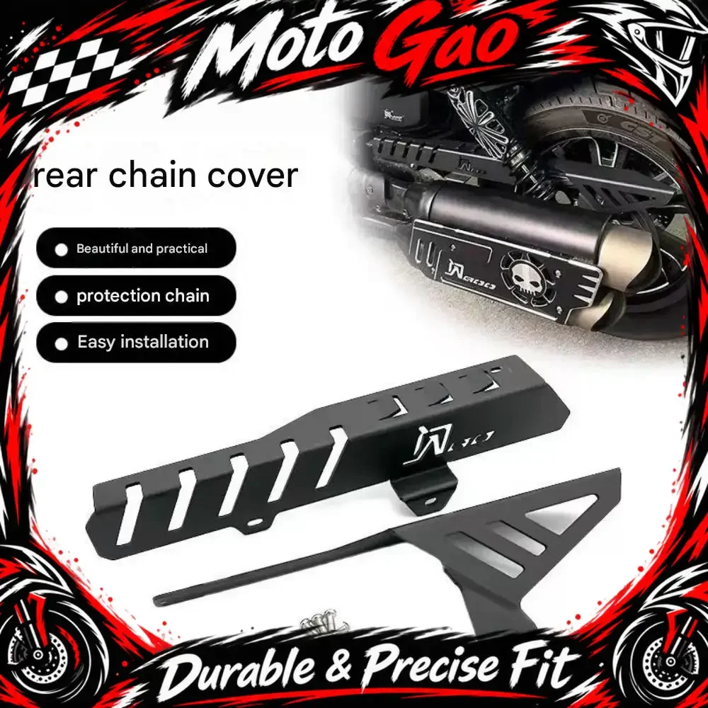 【Precise Fit】High-quality rear chain cover for QJMOTOR SRV 600/600SRV motorcycles.