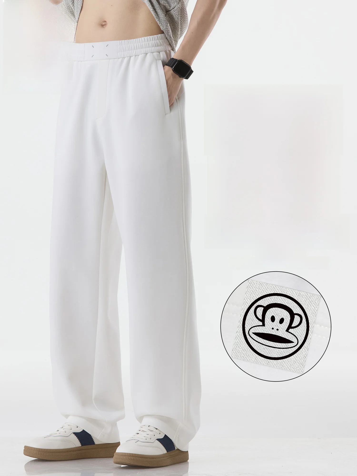 

Новые весенние свободные спортивные трикотажные брюки PaulFrank для мужчин: удобные, универсальные, белые, повседневные, с эластичным поясом