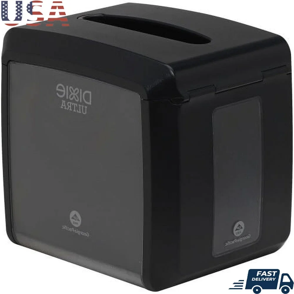 Dispensador de servilletas ultra interfold Uso comercial Base antideslizante Sistema de carga fácil Ad Windows personalizable Contiene 275 servilletas