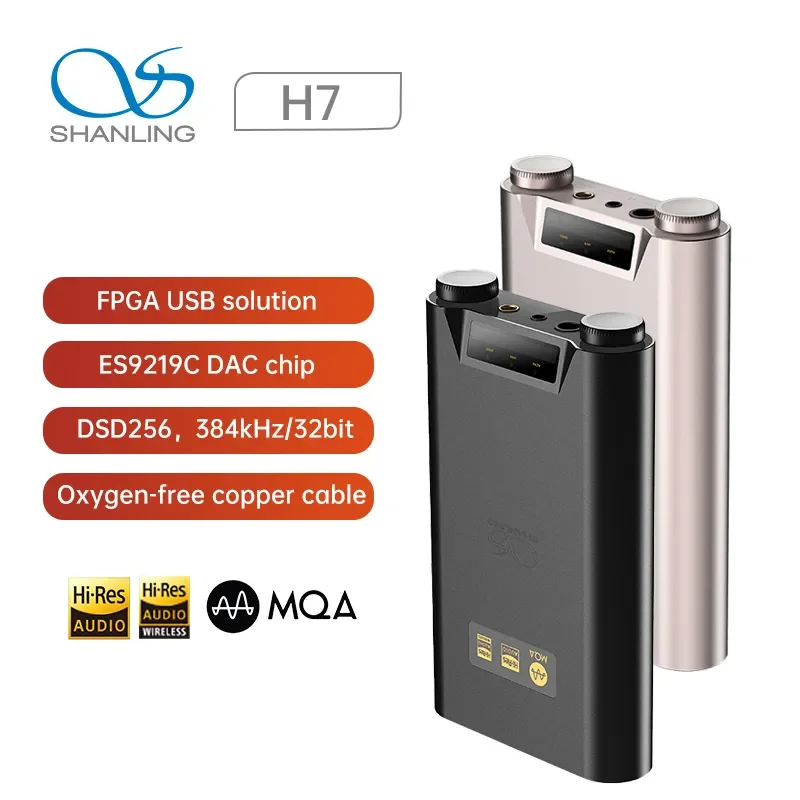 

SHANLING H7 DAC/AMP MQA Full Decoder AK4191EQ+AK4499EX Chips XU316 USB Portable HiFi Bluetooth 5.0 Balanced Output Headphone Amp