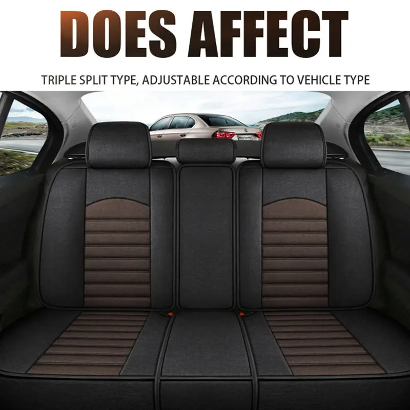 

Custom Logo Available Interior Accessory Fashion Business Dynamic Style Universal Leather Car Seat Covers Full Set