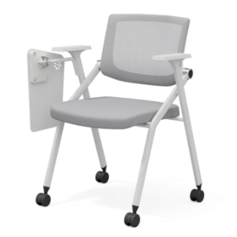 Folding Training Chair with Table Board Conference Chair with Writing Board Press Chair School Meeting Room Folding Chair