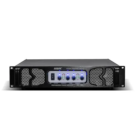 AK300 4-channel pure power amplifier professional ktv audio amplifier 300W high power 4-channel 300W*4 pure power amplifier