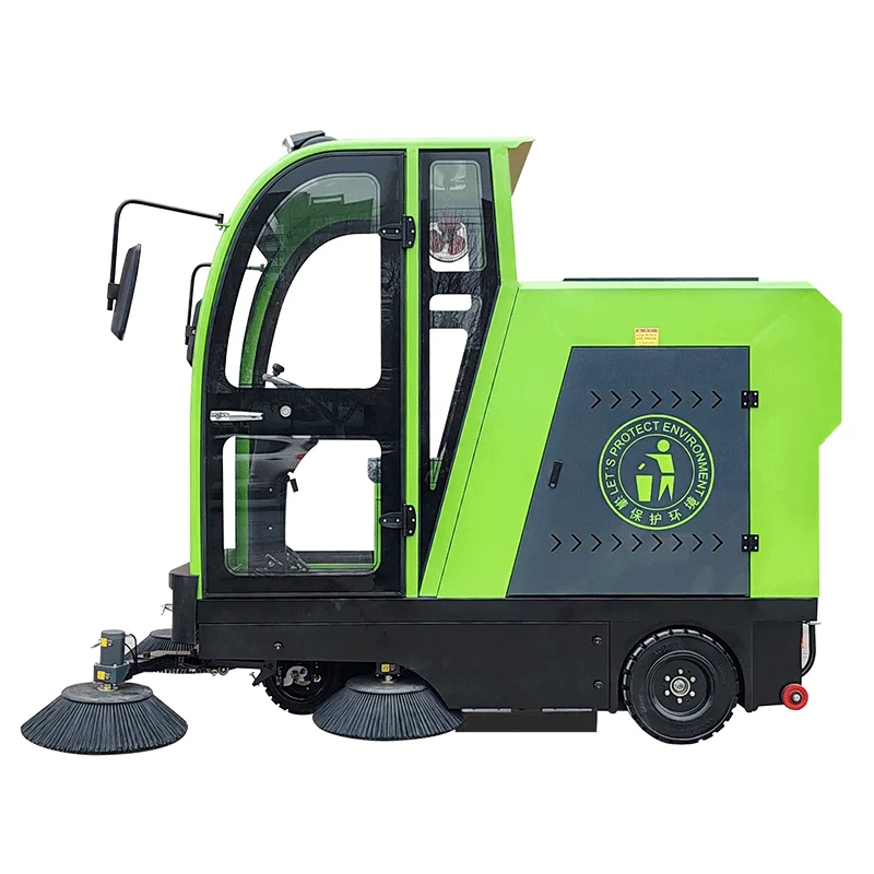 YG Customized Electric Ride On Floor Sweeper Double Suction Motor 48V Battery Power Cleaning Width 2000mm