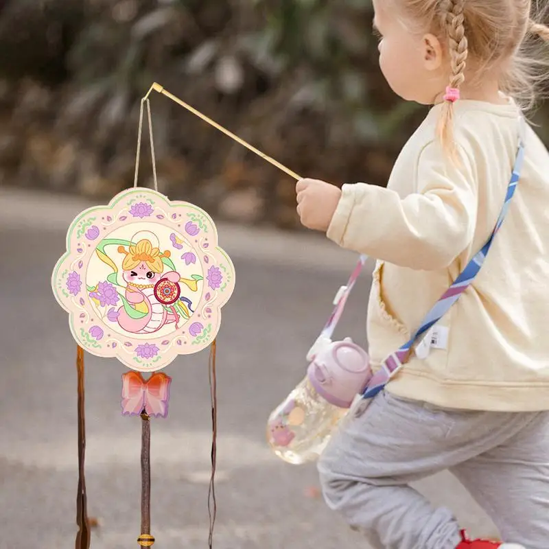 2025 год змеи, комплект материалов для фонаря, год змеи, тема Дуньхуан, ручной светодиодный светильник, декор для китайского весеннего фестиваля