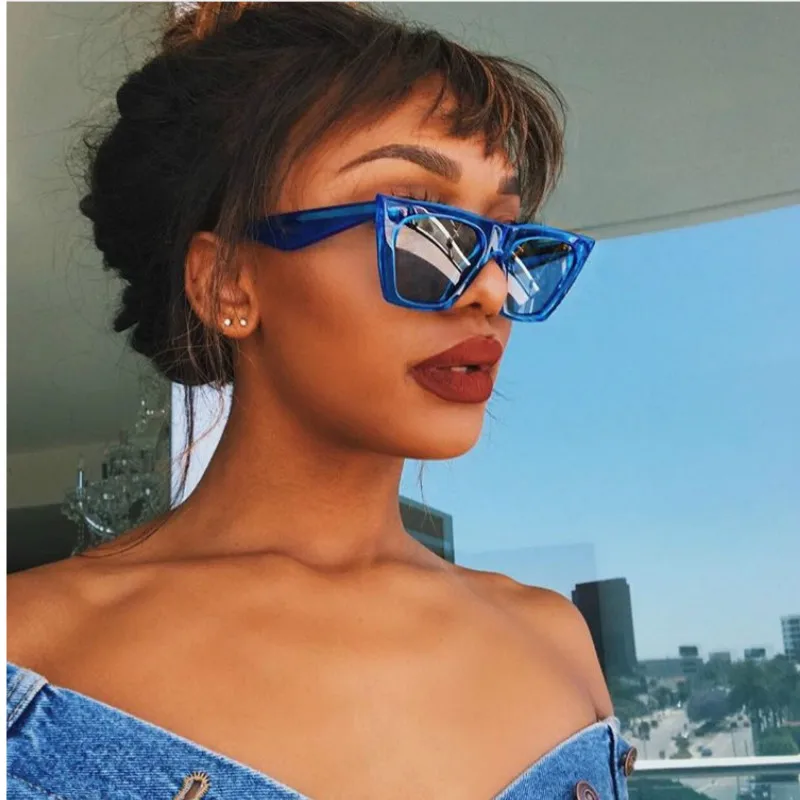 Lunettes de soleil œil de chat pour femmes, rétro, design de marque, noir okulary vintage, UV400, 2024