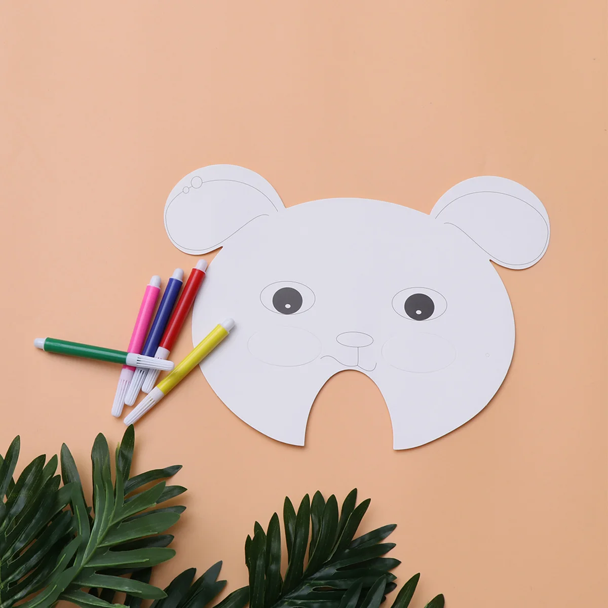 

15 Pcs Hand Painted Mask Sheep Art Paper Craft Kid Blank Hairy Face Child Masks to for Kids Paintable