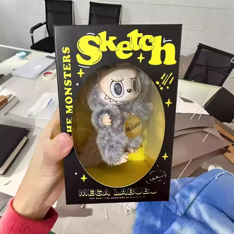 

Лидер продаж, серия Labubu Monster, креативная игрушка, комикс, эскиз, серая зимомо, сменная кукла, игрушка Kawaii, слепая коробка, детский подарок на день рождения