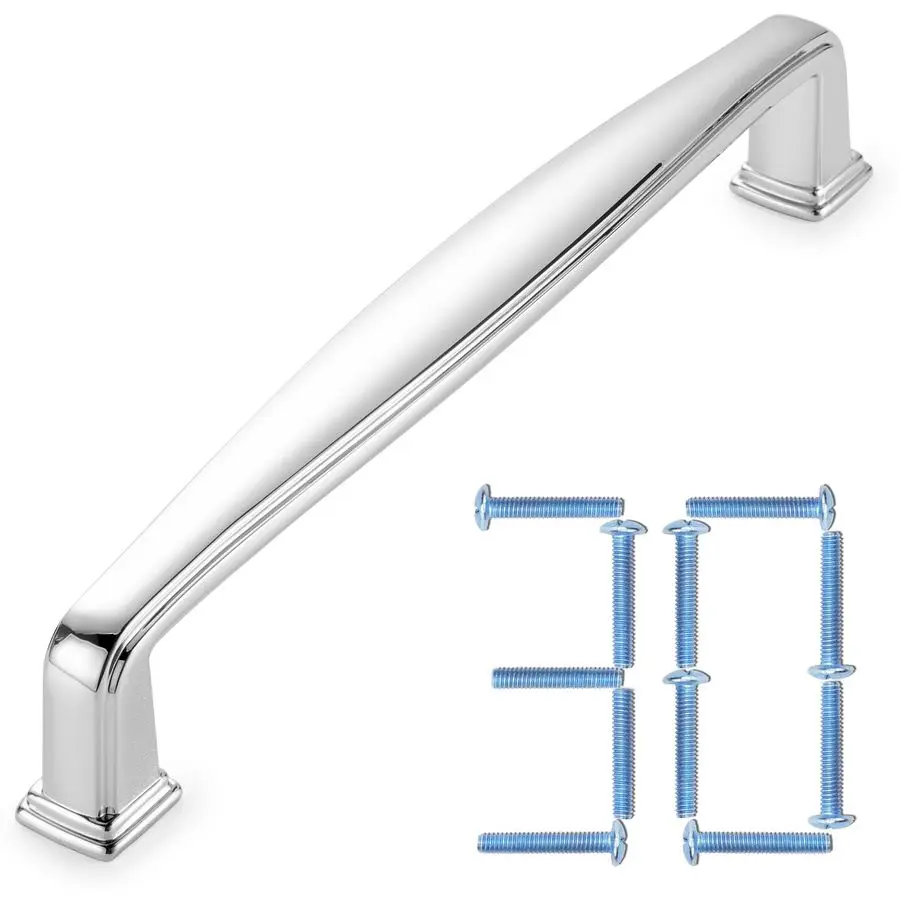 

30 Pack 5 Inch Polished Chrome Kitchen Cabinet Pulls Polished Chrome Cabinet Handles Chrome Cabinet Hardware for Kitchen Cabine