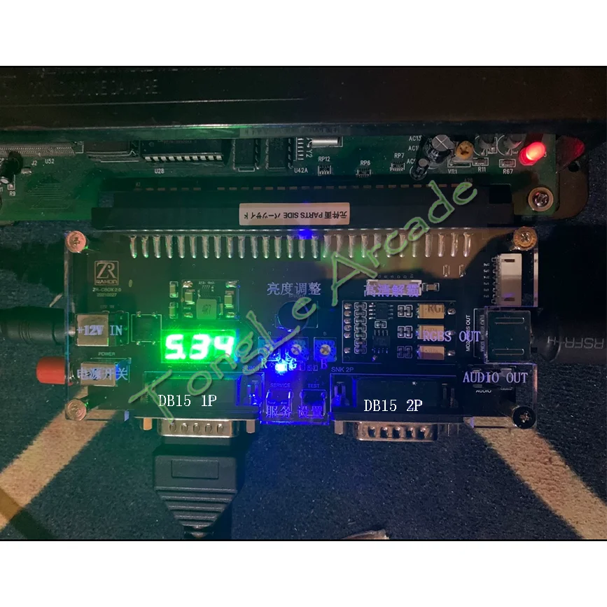 Supergun 1.0 Version Cbox Jamma Connector, Motherboard Support RGBS / SCART Output, DB15 for Retro Arcade Game Base Board