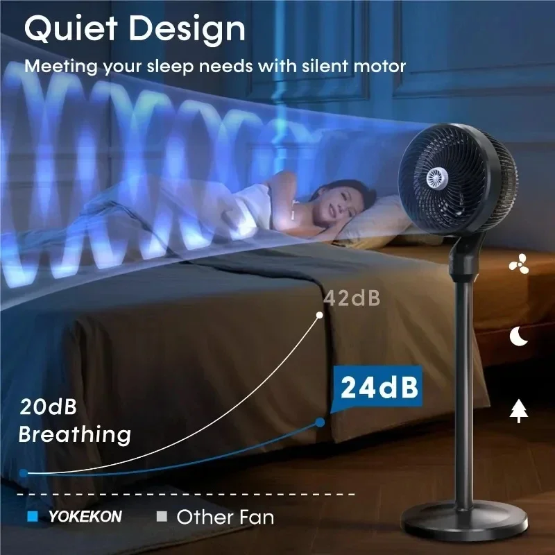 Напольный вентилятор, бесшумный, моющийся, со стандартным дизайном, а пульт дистанционного управления может выдувать холодный воздух в спальне