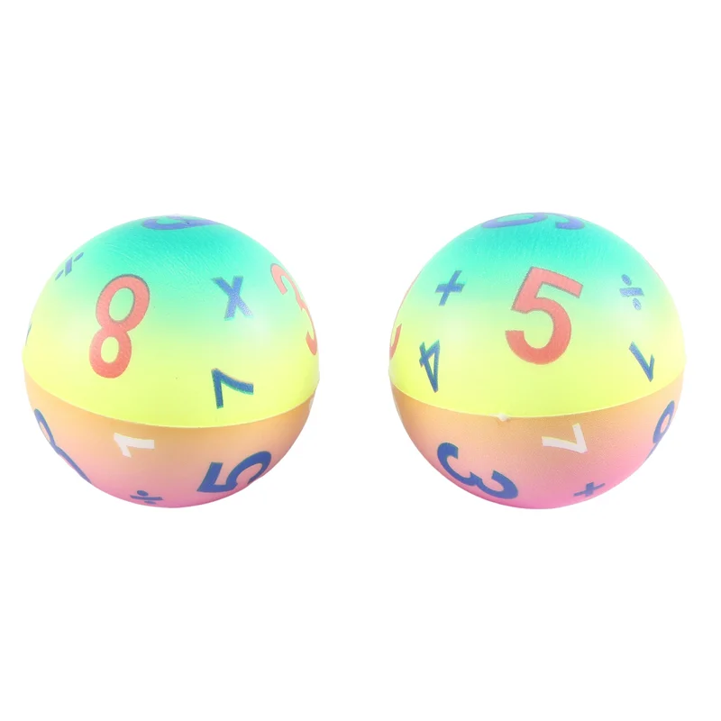 كرة قوس قزح رقمية لتخفيف التوتر، كرات ضغط ملونة للبالغين والأطفال، كرة مرنة ثلاثية الأبعاد، ضغط حسي متين