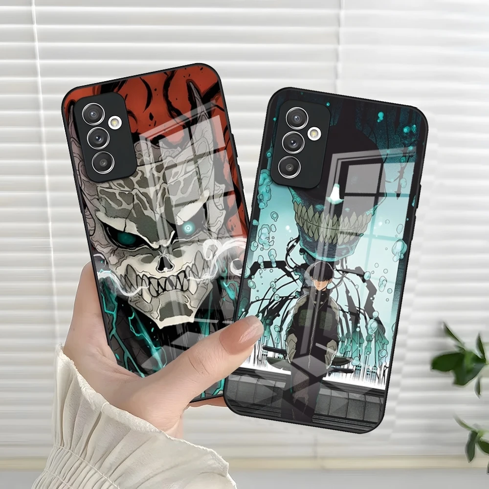 Yeni sıcak anime Kaiju No.8 telefon kılıfı için S24 Ultra Samsung S23 S22 S20 Fe S21 artı Galaxy A54 A34 A24 A53 not 20 cam kapak