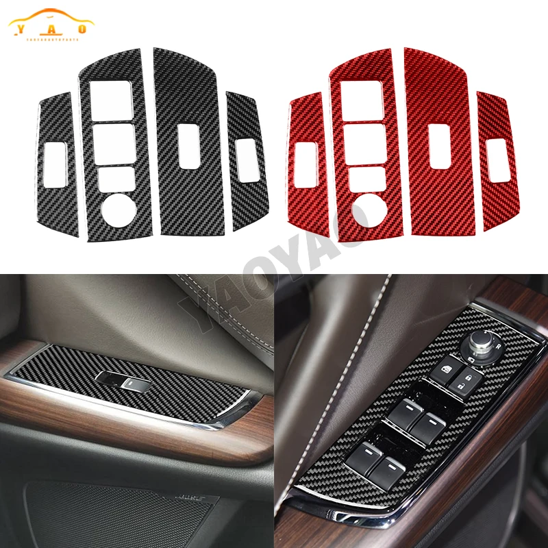 

Carbon Fiber For Mazda CX-9 CX9 2016 2017 2018 2019 2020 2021 2022 2023 Car Window Lift Button Frame Sticker