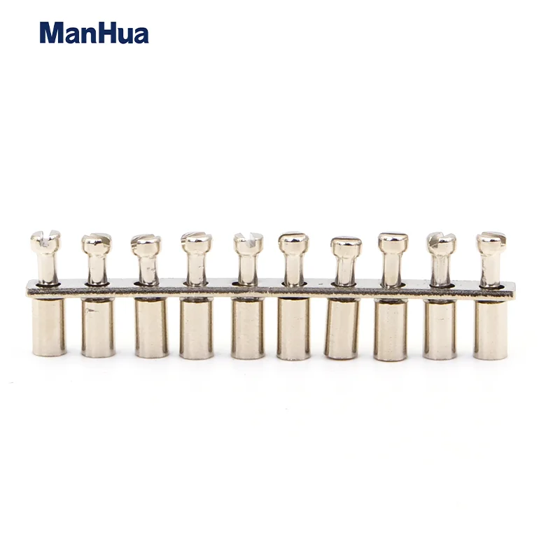 ManHua 10Pcs FBI 10-4 Fixed Bridge UK Type Terminal Block Accessories For UK 1.5N DIN Rail Terminal Blocks