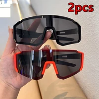 Randonnée 2 pièces cyclisme Anti lumière lunettes hommes femmes UV400 Anti-sable yeux protecteur nuances Sports de plein air lunettes Anti rayonnement lentille 4