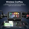 Srnubi 6.25インチ Moto DVR GPS オートバイナビゲーター 4K フロント +1080P リアカム ワイヤレス CarPlay Android オートタッチスクリーンバイク 4