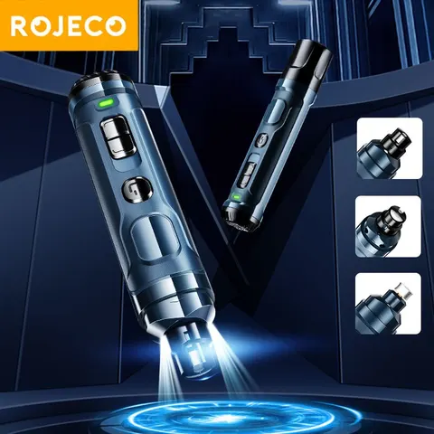 Rojoeco n30 cortador de unhas elétrico para cães, moedor de unhas recarregável, profissional, cortador de garras de gato, aliciamento