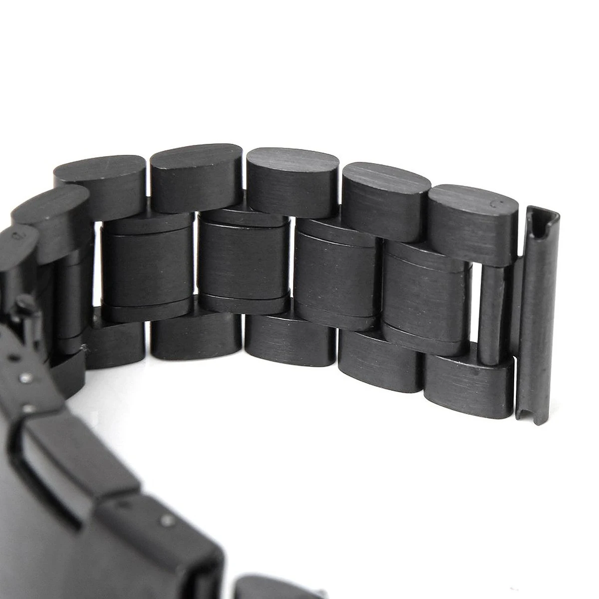 

18mm Stainless Steel Watch Band 165mm Length 3 5mm Thickness Foldover Clasp Push Button Release Straight End Solid Links Strap
