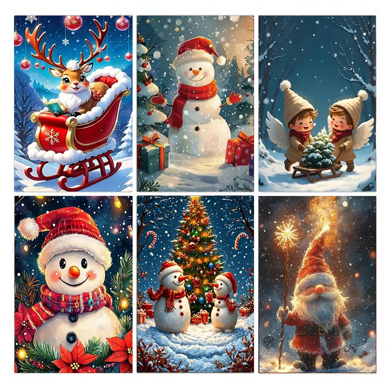 AB-Diamantgemälde, Weihnachts-5D-Diamantgemälde, Diamant-Malset für Erwachsene und Anfänger, DIY-Diamantgemälde