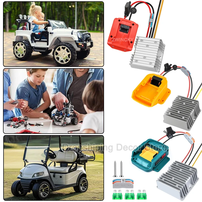 

DC 18V to DC 12V 20A 240W Step Down Converter Adapter For Makita/Dewalt/Milwaukee/Ryobi 18V Battery DIY Regulator With Switch
