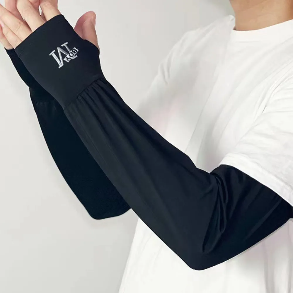 Dacron Half Finger Gloves New Sunscreen Ventilate Ice Cool Arm Cover Sun UV Protection Arm Sleeves