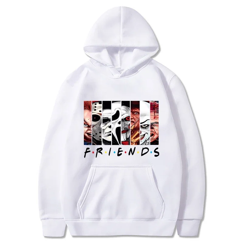 Halloween Friends Hoodies Men Fashion Long Sleeve Horror Sweatshirts Women Novelty Movie Casual Harajuku Pullovers Sudaderas