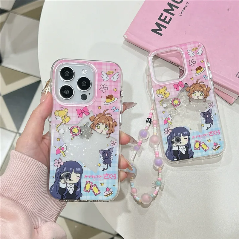 Anime Card Captor Sakura Cerberus Phone Case for iPhone 13 14 15 16 Pro Max 12Pro MAX Tomoyo Daidouji KINOMOTO SAKURA Cover