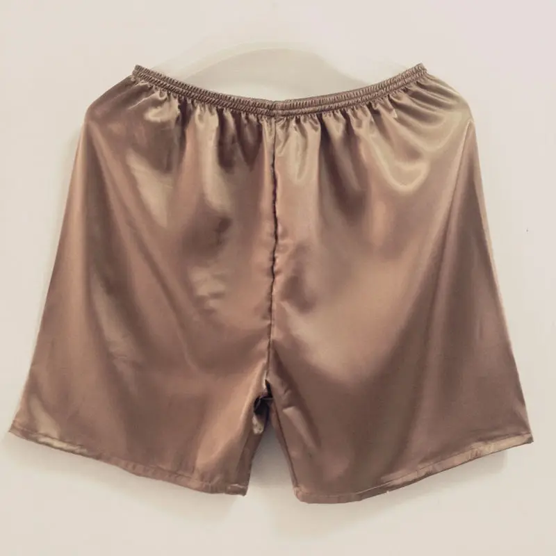 Summer Glossy Satin Women Men's Ice Silk Shorts Plus Size Casual Sleeping Shorts Bottoms