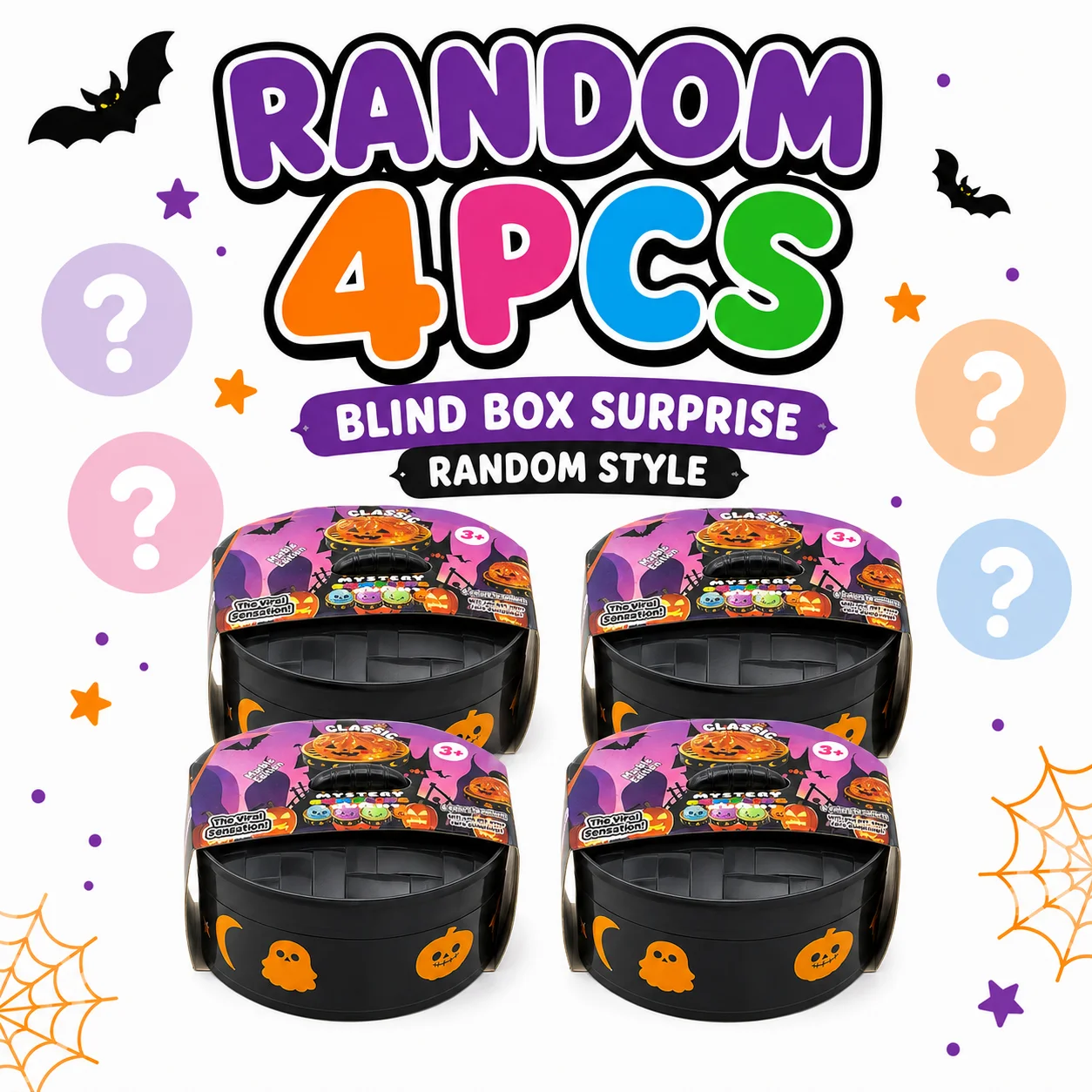 Zufällige Halloween-Teigtaschen-Squishies 1-5 Stück Blindbox Bunte Kunstlebensmittel Langsam Rückfedernde Quetsch-Sensorik-Fidgets zur Stresslinderung Dekoration – Detail 3