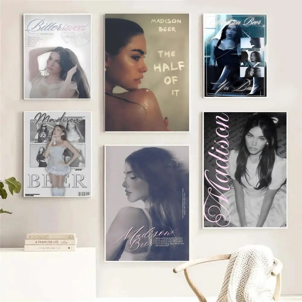 ملصق المغني M-Madison Beer ملصقات جدارية جمالية عالية الجودة لديكور غرفة المعيشة #3
