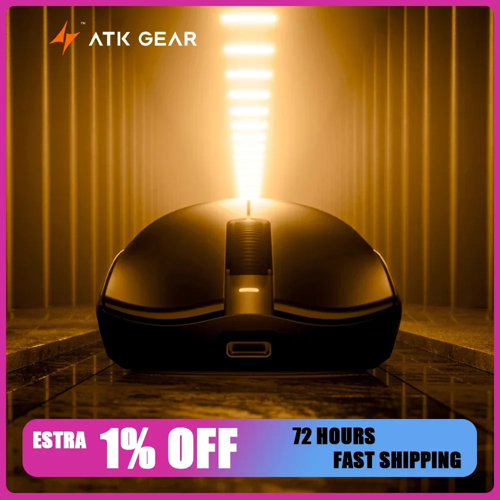 ATK Blazing Sky X1 V2 Mouse Tri Mode Wireless Mouse Paw3395/Paw3950 8000Hz Lightweight Gaming Mice PC Accessory for CS Valorant