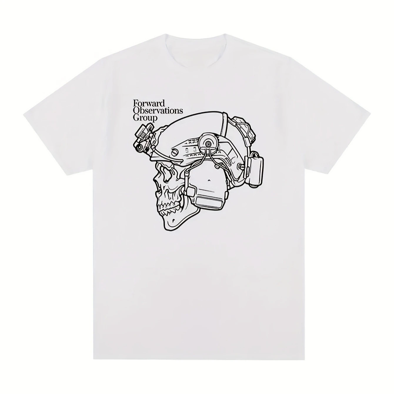 

Футболка с рисунком черепа Forward Observations Group Tactics, 100% хлопок, с круглым вырезом и коротким рукавом, летняя повседневная мужская футболка, уличная одежда