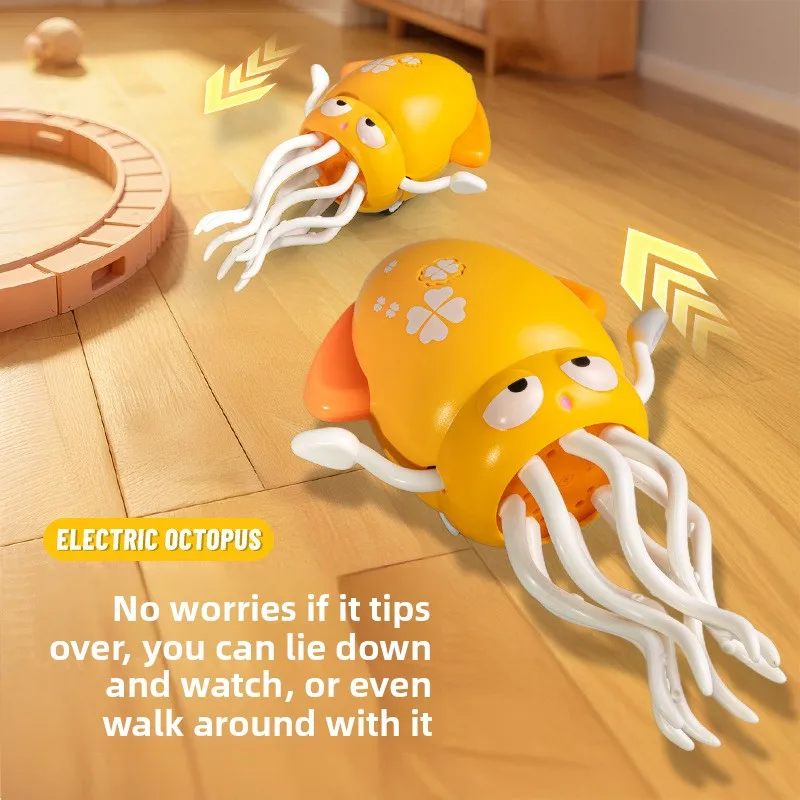 ของเล่นปลาหมึกเต้นรำดนตรีมีไฟ ของเล่นเสริมพัฒนาการเด็ก ของเล่นแบบอินเทอร์แอคทีฟ ของขวัญวันเกิดสำหรับเด็กชายและเด็กหญิง