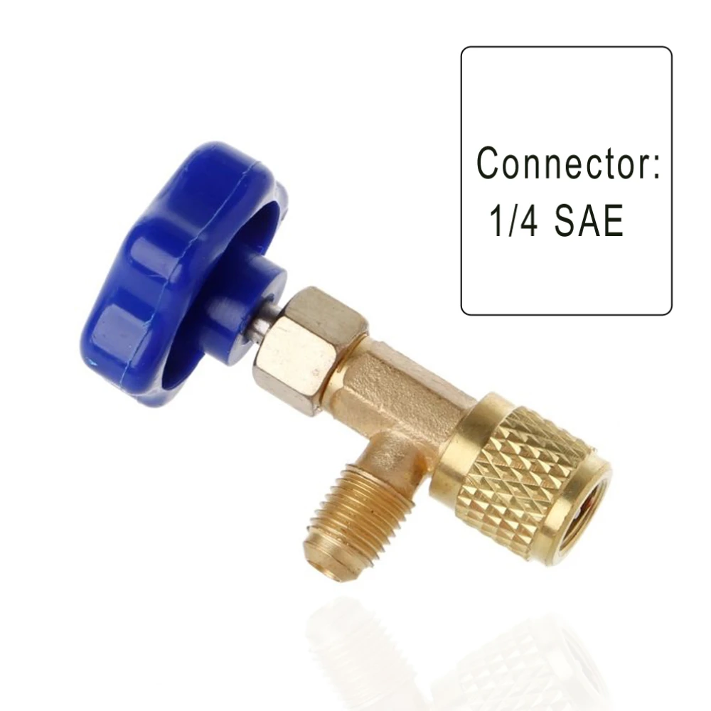 1Pc 1/4 SAE Connector Mayitr Refrigerant Bottle Low Pressure Dispensing Valve Bottle Opener for R22 R134a R410A Gas