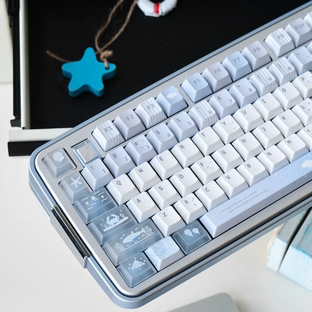 

MoCoo Simple Fresh Theme Keycaps Set PBT PC Custom Keyboard Cap Cherry Profile KeyCap for Mechanical Keyboard Accessories Gifts