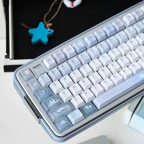 MoCoo Simple Fresh Theme Keycaps Set PBT PC Custom Keyboard Cap Cherry Profile KeyCap for Mechanical Keyboard Accessories Gifts