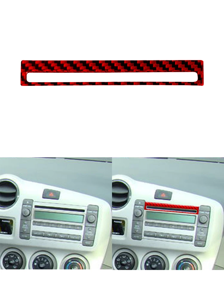 Carbon Fiber Interior Red Stickers For Toyota Matrix 2009 2010 2011 2012 2013 2014 Pontiac Vibe 2009 2010 Interior Accessories