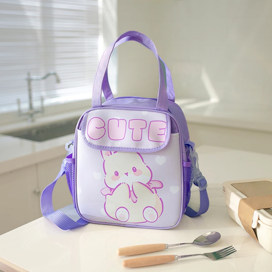 

Изолированная сумка с героями мультфильмов, ручная сумка для ланч-бокса, утолщенная студенческая сумка для ланч-бокса для пикника, портативная герметичная сумка для обеда