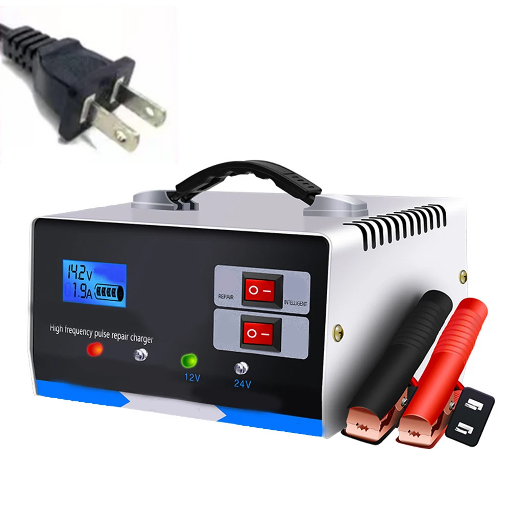 

Intelligent Charging Solutions Fully Automatic Car Battery Charger with Advanced Features Including LCD Readout & Repairs