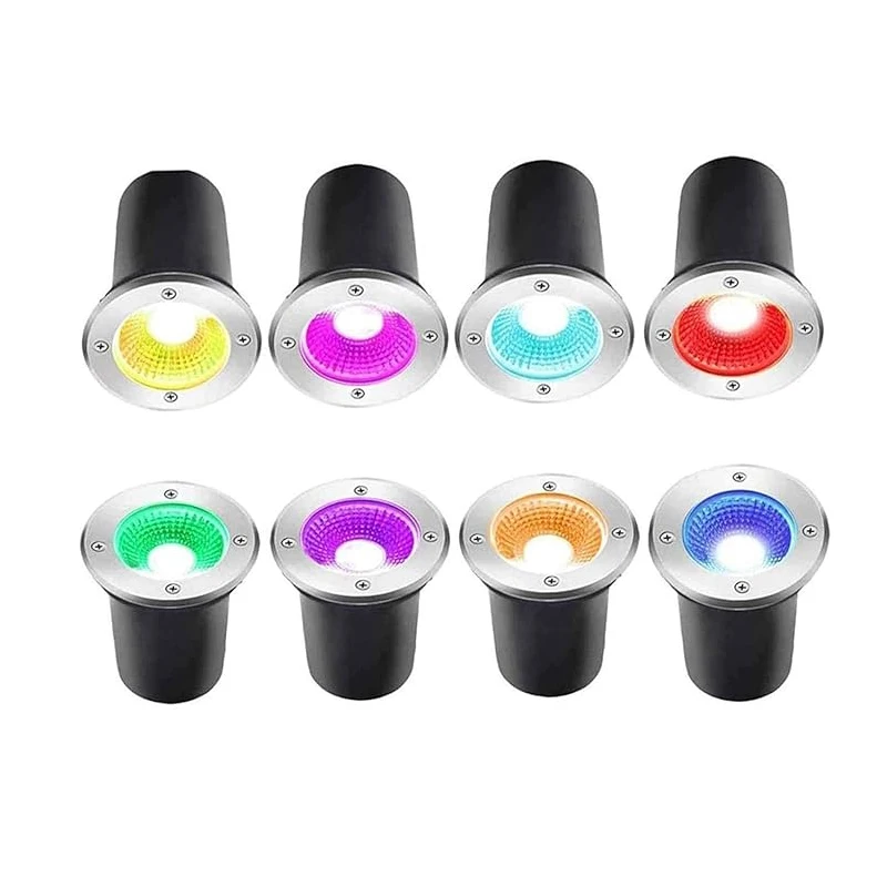 

6 шт. встраиваемый подземный светильник для садовой дорожки 5 Вт 10 Вт 12 Вт светодиодный точечный светильник IP67 водонепроницаемый AC220V110V12V24V заглубленный светильник для дорожек