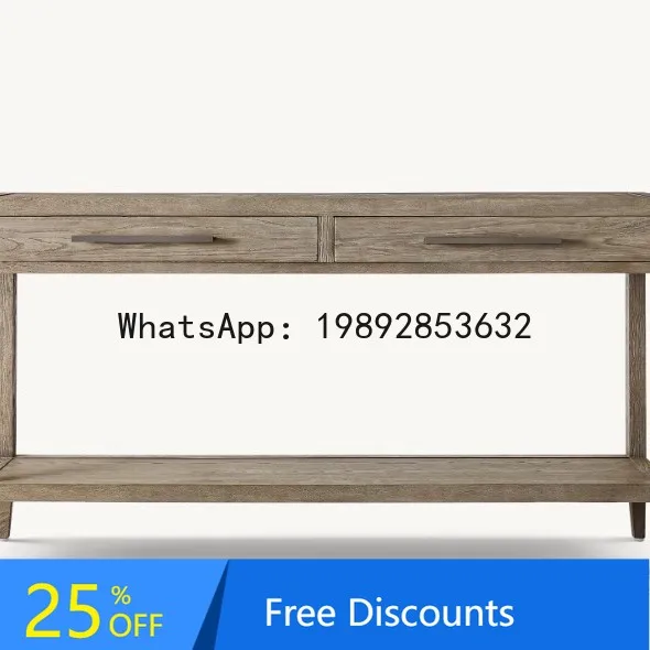 

CZ American Style Solid Wood Entryway Table Supplier Villa Model Furniture Entryway Table